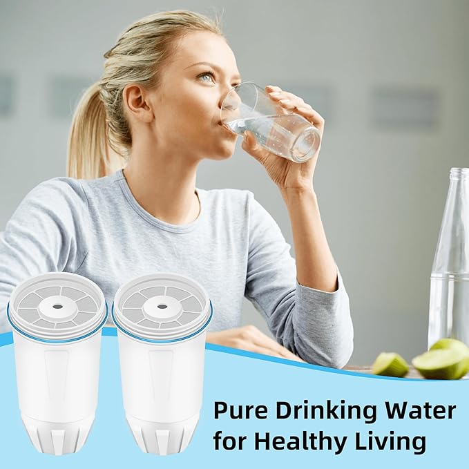 Replacement for Zero Water Filter, Pitcher ZR-001 ZR-004 ZR-017, 5-Stage Filter System 0 TDS, Filters For Zero-Water Certified to Reduce Lead, Chromium, and PFOA/PFOS, 0 Water Filters 3 Pack
