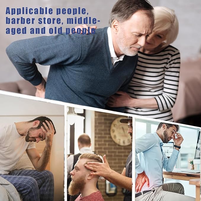 Specialty Hairdressing Massager/Cordless Handheld Massager,USB Charge Neck/Legs/Hand/Face Massager, 2 Massage Nodes 2600AMH (Silver-1)