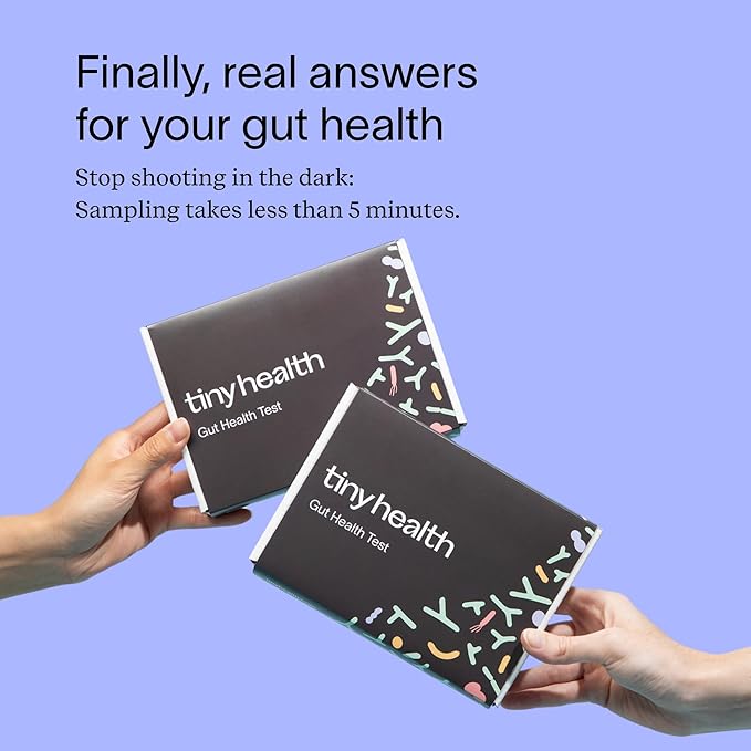 Tiny Health Gut Health Test Kit for Adults, Fast & Mess-Free, Home Test for Women and Men with Easy Ship-in Kit, 3-4 Weeks Results, Understand Biomarkers with Expert Insights