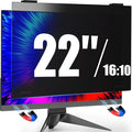 22 Inch Privacy Screen Hanging for Computer Monitor 16:10 Aspect Ratio,Magnetic Anti Glare Blue Light Private Protector Eye Care,Removable Anti Spy Filter Shield for Digital Workplaces