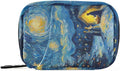 Christmas Starry Night Blue Travel Pill Organizer Case Box Container Weekly Portable Vitamin Medicine Holder Storage Bag with Zipper Removable