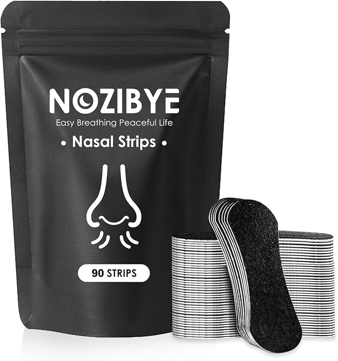 Nose Strips for Breathing | Anti Snore & Better Sleep (90 Count, Black) - Nasal Strips for Breathing, Stop Snoring, Clear Airways