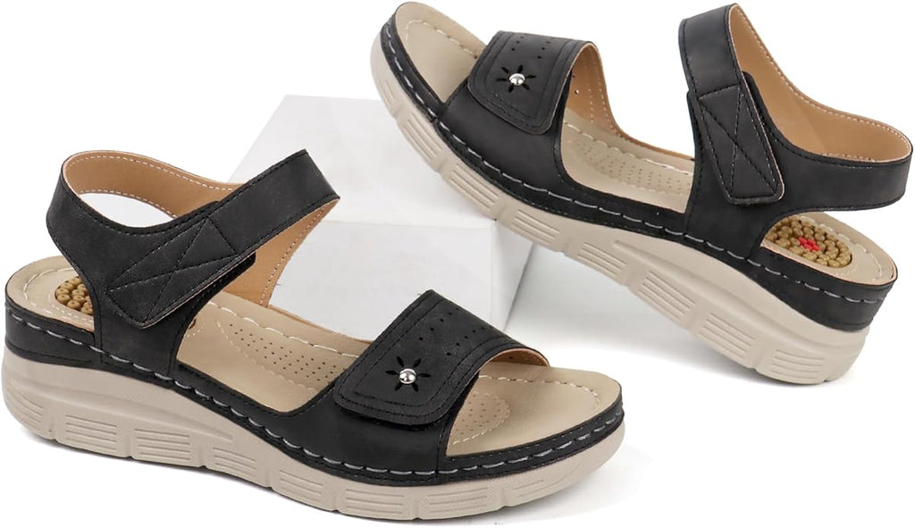 JABASIC Women Comfortable Sandals Orthotic Walking Sandals Orthopedic Arch Support Sandals