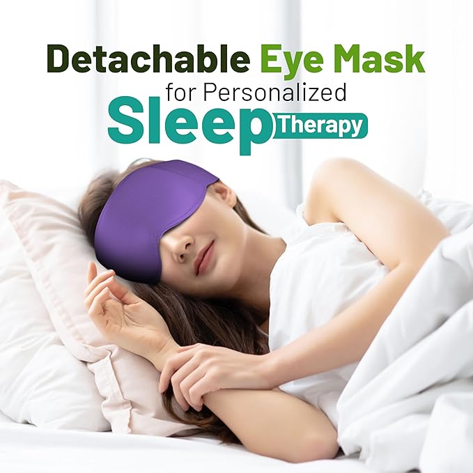 Migraine Relief Cap - 2 in 1 Soothing Headache Relief Cap with Detachable Eye Mask 20% Extra Gel - Headache Hat for Migraines - Cold Ice Head Wrap Products for Stress, Tension, Hangover & Puffy Eyes