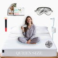 Ali King Grounding Sheets - Queen Size, Soft Cotton with Silver Fiber, 15'' Deep Pocket Earth Grounding Fitted Bed Sheets for Improved Sleep (White, Queen 60''*80''*15'')