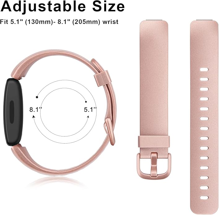 4 Pack Bands Compatible with Fitbit Inspire 2 Bands for Women Men, Adjustable Replacement Sport Wristbands Straps for Fitbit Inspire 2 / Ace 3