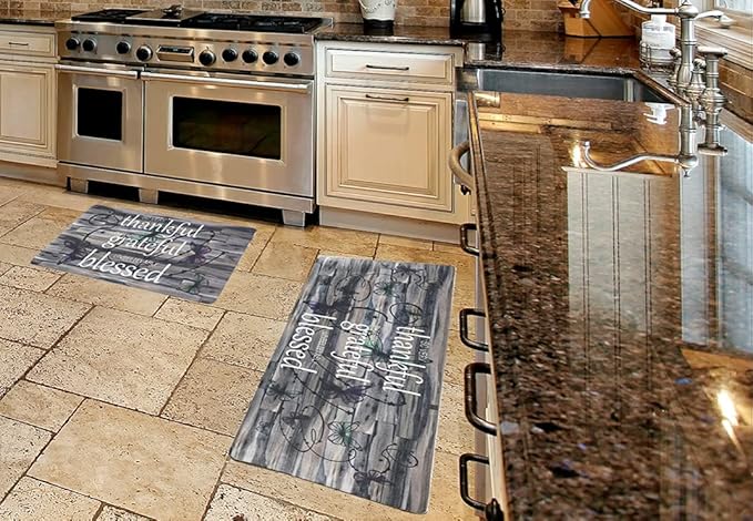Kitchen Mat, Anti-Fatigue Mats Kitchen, Cushioned Kitchen Runner Rug, PVC Ergonomic Comfort Standing mats, Water Proof Non Slip Kitchen Floor Rugs, for Kitchen Home, Sink