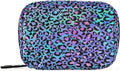 Colorful Cute Leopard Print Pill Case, Portable Weekly Pill Box Bag Container 7 Days Pill Organizer Vitamin Supplement Holder with Zipper for Travel Family Business