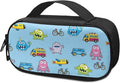 Rnyleeg Insulin Bag for Kids Cartoon Vehicle Bacteria Printed Small Diabetic Bags for Supplies Insulin Cooler Travel Case for Daily Life Trip Diabetic Supplies Storage for Boys Girls