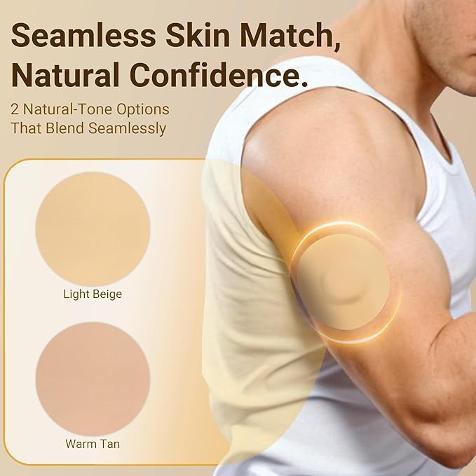 Libre 3 Sensor Covers Waterproof, 20 Pack Freestyle Libre 3 Plus Covers, Bump-Proof with Hard Cap, Waterproof Breathable Medical CGM Adhesive Patches, 14-Day CGM Protection (Beige)