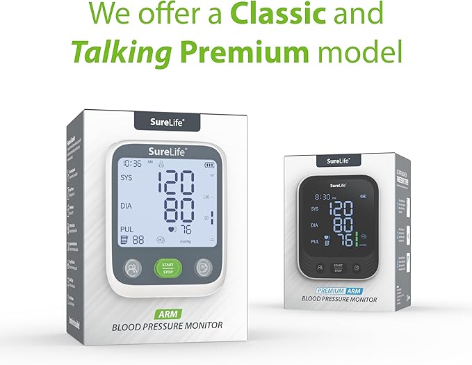 SureLife Arm Blood Pressure Monitor with Universal Size Arm Cuff
