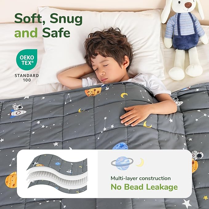 Sivio Weighted Blanket 3lbs, Small Cooling Heavy Blankets, Soft Breathable Weighted Throw Blanket for Sleep, Washable, 36"x48"-3lb, Grey Sky
