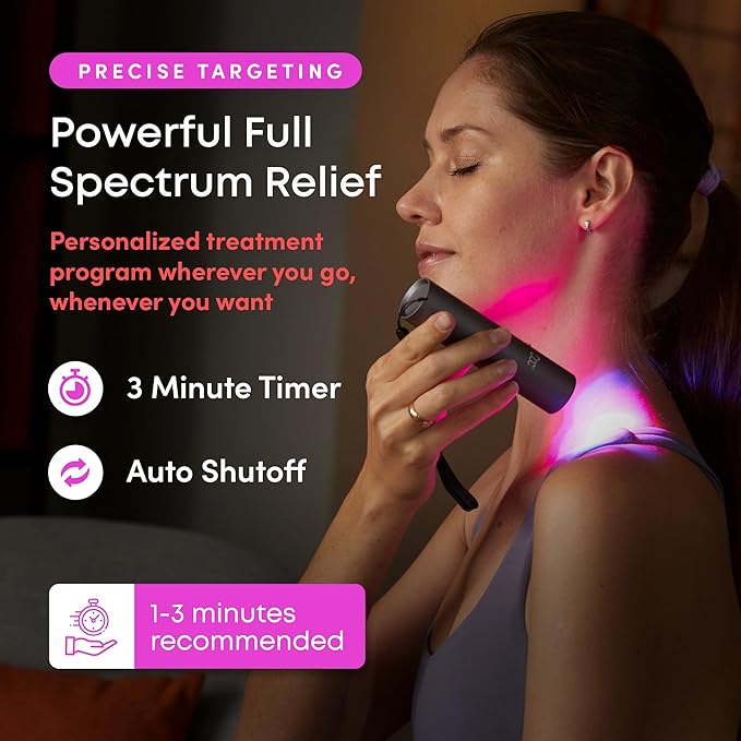 FSA-HSA Eligible Red Light Therapy Torch with Blue and Near Infrared Light, Effective Treatment Device for Body, Face, Neck, Back, 460nm 630nm 660nm 850nm and 940nm