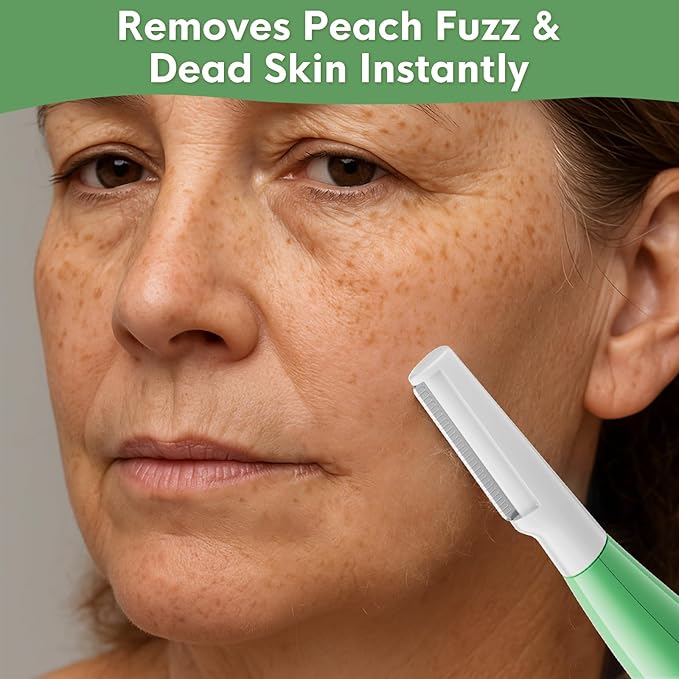 Sonic Dermaplane Razor for Women Face,Women’S Facial Exfoliation & Peach Fuzz Hair Removal System,Anti-Aging–3 Speeds–8 Dermaplaning Blades–Rechargeable,Sonic Dermaplaning Tool