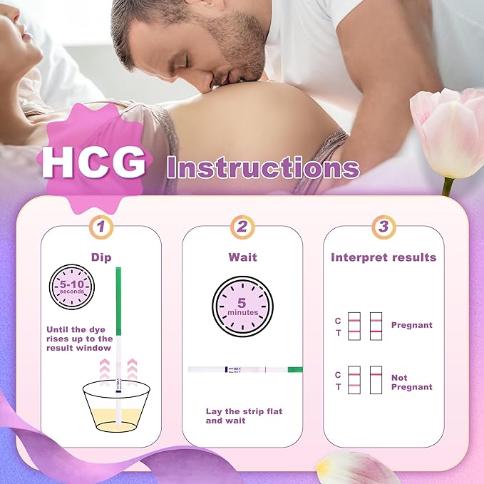 SYNTHGENE Ovulation Test Strips, LH 50 HCG 20 Ovulation and Pregnancy Tests, 50 Ovulation Tests and 20 Pregnancy Tests with 70 Urine Cups, Detect Early Pregnancy and Accurately Track Ovulation