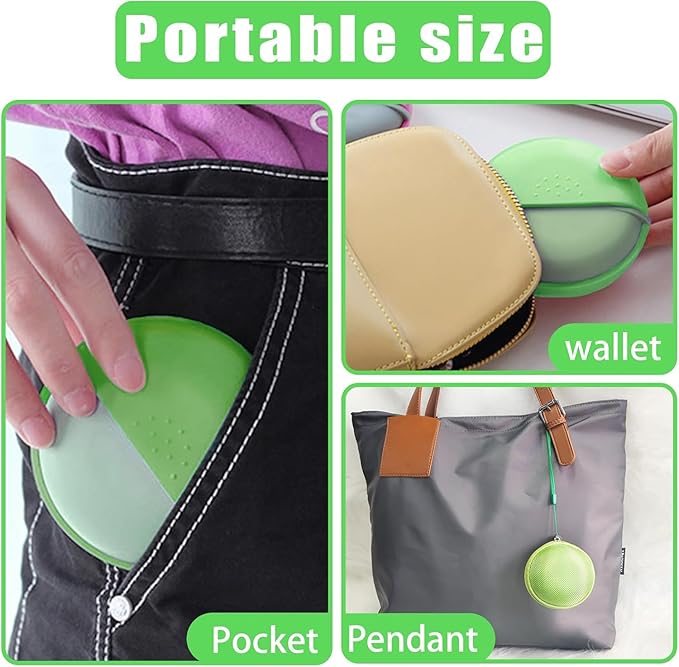 INVODA Travel Pill Organizer Cute Round Pill Box for Purse Compact Medicine Container for Pills, Fish Oil, Vitamins & Supplements