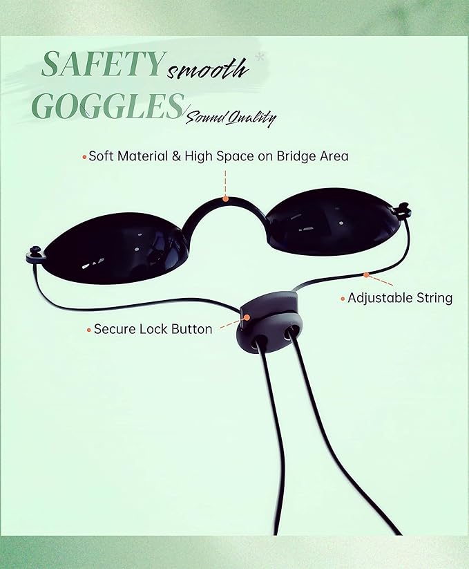 Protective Goggles Half-clear, See-through Glasses,Transparent Eye Protection, 1 Pack, Storage Box Included