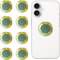 8 Pieces of Cell Phone Protection Neutralizers Stickers, Blockers Equipment Stickers for All Phones Tablets Laptops Computer WiFi All Devices Flower of Life-Gold