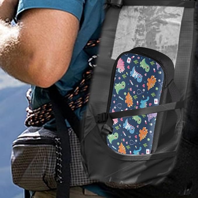 Rnyleeg Cute Dinosaur Diabetic Bags for Supplies Small Size Insulin Cooler Travel Case Reusable Insulin Bag for Diabetes Lightweight Madicine Storage Pouch Easy to Carry