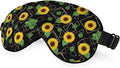 Sunflower Sleep Mask Eye Mask Yellow Sunflowers Flower Golden Geometric Sleep Mask Light Blocking Adjustable Smooth Soft Eye Masks for Women Deep Rest Travel