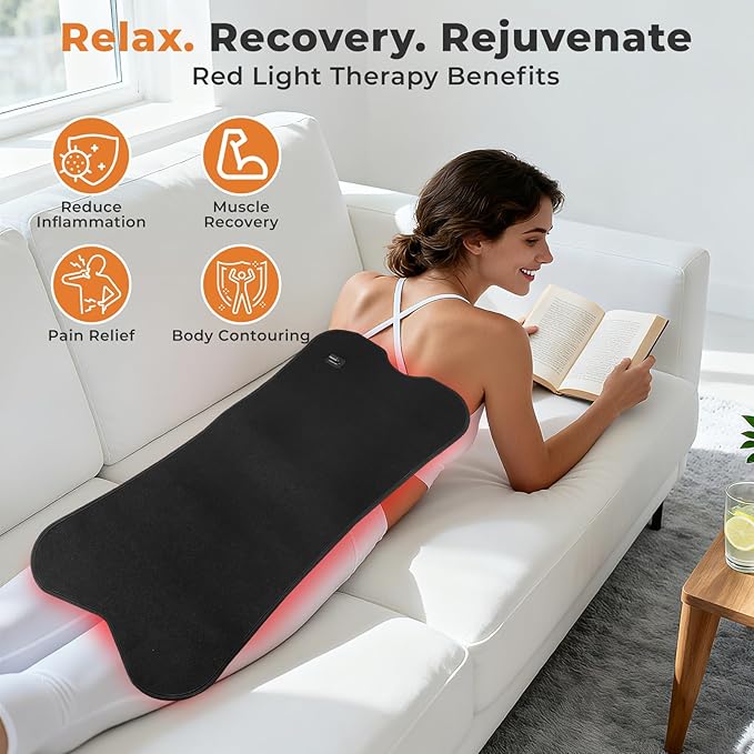 Red Light Therapy for Body, 31.5''× 14.2'' Eligible Red Light Therapy Pad, Dual Chip Grade 330 LEDs 660nm & 850nm Light Therapy Mat with Timer Remote Control