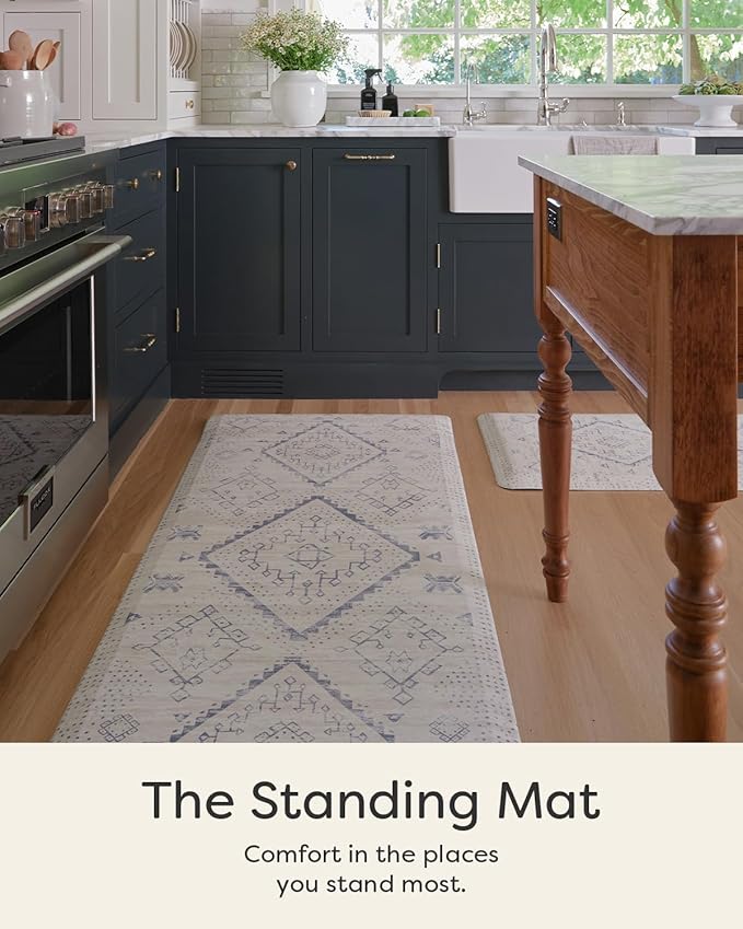 House of Noa Nama Standing Mat – Anti-Fatigue Cushioned Kitchen Mats for Floor | Ergonomic Bounce-Back Foam Kitchen Mats | Anti-Fatigue Mats for Kitchen & Standing | Ula Windmill | 22" x 36"