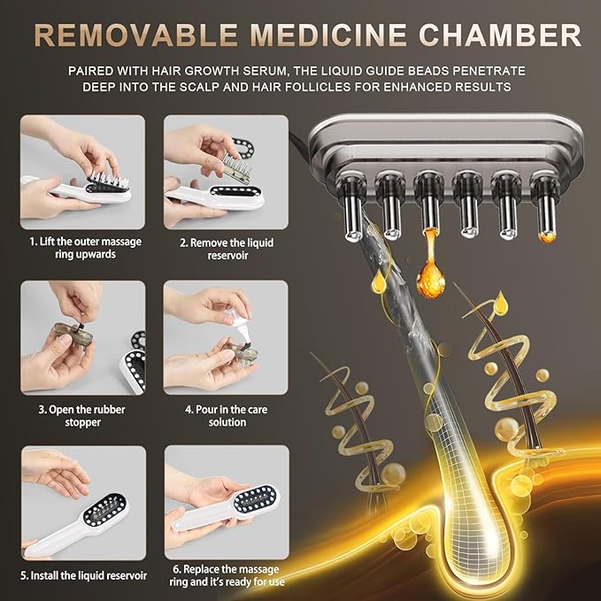 Laser Hair Growth Comb, White