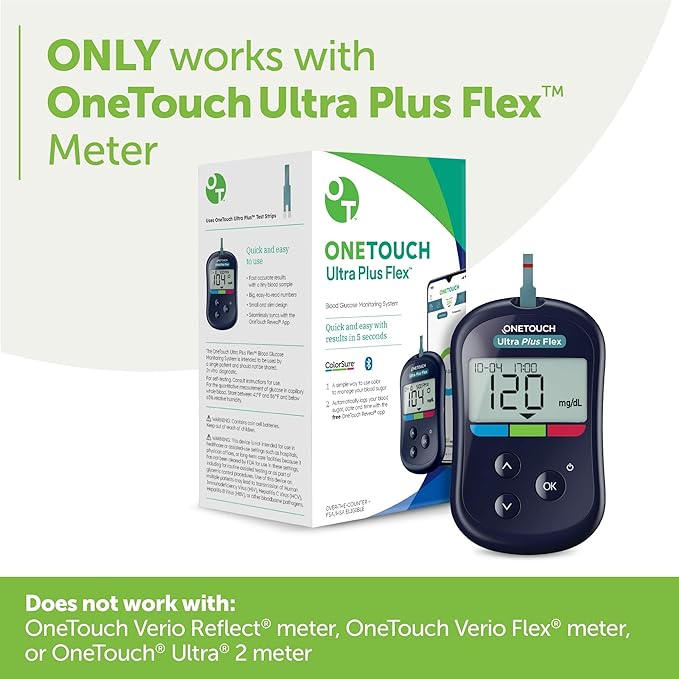 OneTouch Ultra Plus Test Strips - 90 Count - Diabetic Test Strips for Blood Glucose Meter & Daily Blood Sugar Levels - 30 Count/Pack (3 Pack)