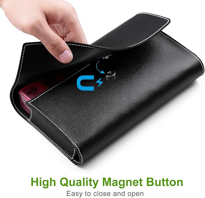 Sukuos Weekly Pill Organizer 4 Times a Day with PU Leather Case, Large 7 Day Pill Box (Morning Noon Eve Bed), Daily Pill Case for Vitamin/Fish Oil/Supplements