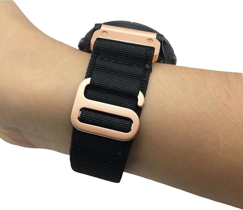 Custom Fit by Wrist Size, Small & Large Wrists, for Garmin Nylon Watch Band –– Compatible with QuickFit 20mm / 22mm / 26mm, Fenix 7, Instinct 2X, Forerunner, Epix, Tactix, MARQ, quatix, Approach