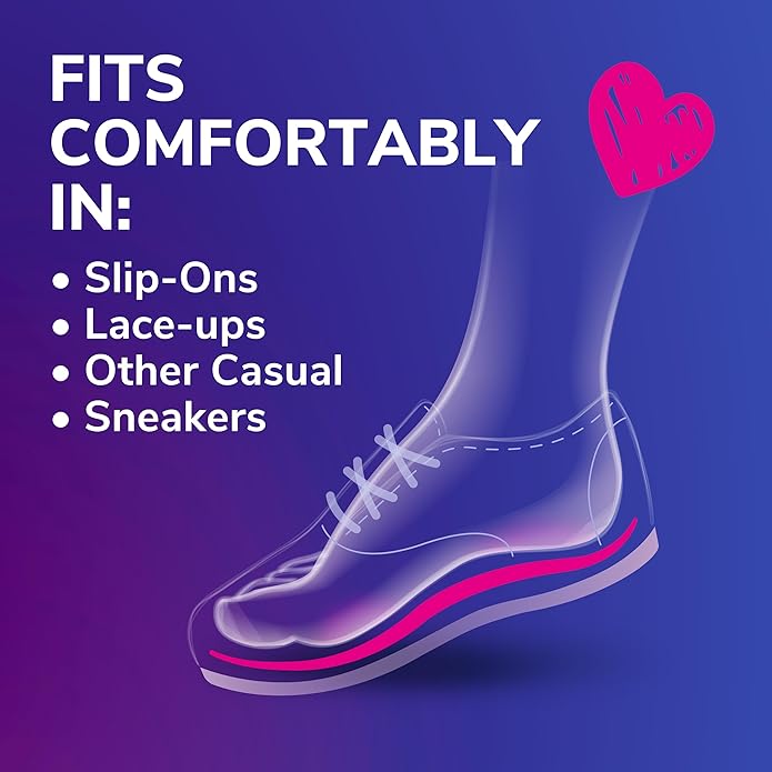 Dr. Scholl's Love Your Flats & Sandals 3/4 Length Insoles, All-Day Comfort, Relieve & Prevent Shoe Discomfort, Absorbs Shock, Arch Support