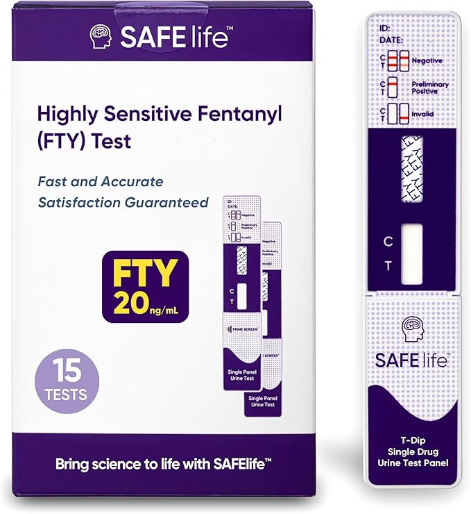 SAFE LIFE[15 Pack] FTY Single Panel Urine Test，Rapid Test Result in 5 Mins, Synthetic OPI Detecting Drug Testing Card, Cut-Off 20 ng/ml, Highly Sensitive Drug Test kit (15)