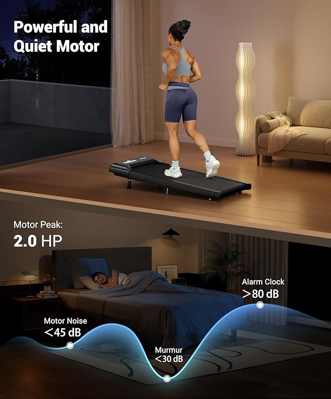 THERUN Walking Pad Treadmill with 10% Incline, Walking Pad for Home and Office, 2.5 HP, Under Desk Walking Pad with Remote Control and LED Display