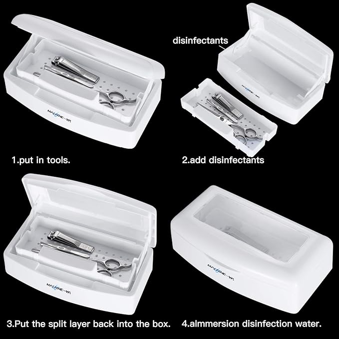 Plastic Sterilizing Tray,sterilization box,nail art tool sterilizer tray, Sterilizer Tray Box Nail Art Salon Sterilizing Too（white）