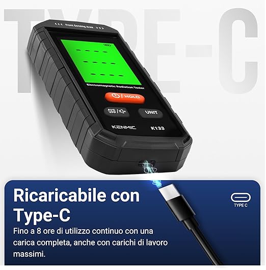 EMF Meter, EMF Detector 3-in-1 Portable Electromagnetic Field Radiation Detector for EF, RF, MF, WiFi Signal, Suitable for Home, Office EMF Inspections and Ghost Hunting