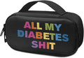 Rnyleeg All My Diabetes Shit Diabetic Supplies Diabetic Travel Bag Insulin Pen Cooler Travel Case Expandable Insulated Diabetic Bag for Insulin Pens