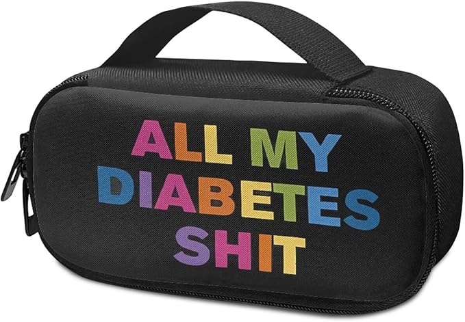 Rnyleeg All My Diabetes Shit Diabetic Supplies Diabetic Travel Bag Insulin Pen Cooler Travel Case Expandable Insulated Diabetic Bag for Insulin Pens