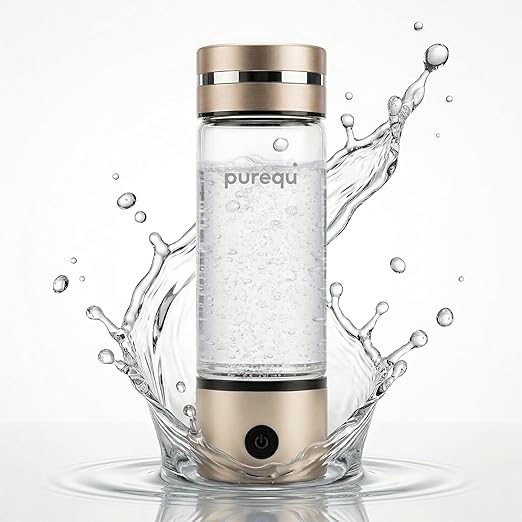 Portable Hydrogen Water Bottle Generator – SPE/PEM Hydrogen Infusion, Rechargeable, Quick 5–10 Min Hydrogen-Rich Water Maker for Travel, Fitness & Daily Hydration (Up to 3000 PPB)