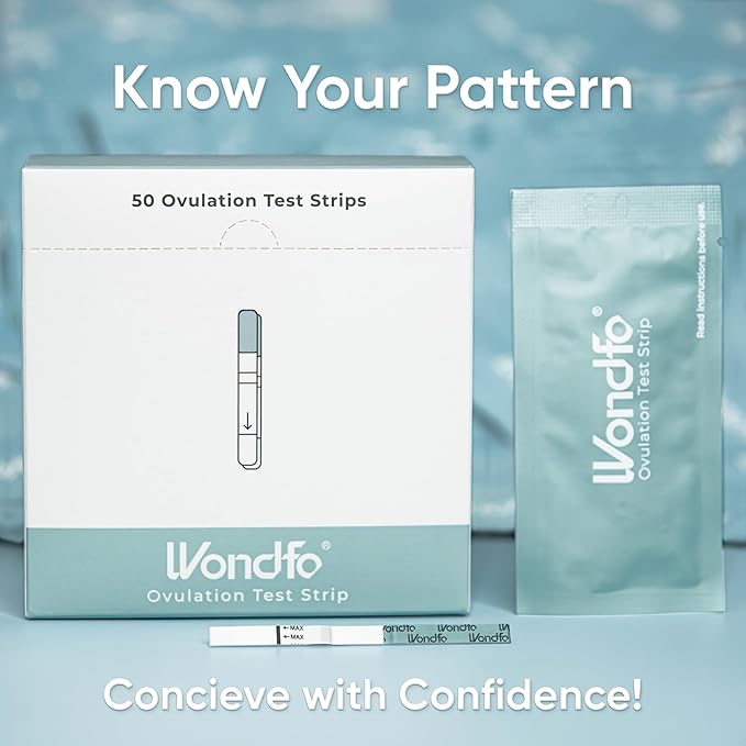 Wondfo Ovulation Test Strips - Women Fertility Tracking and Pregnancy Planning with Cycle-Detecting LH Surge - Highly Sensitive and Fast Result at Home Kit (50 Count) (Pack of 2)