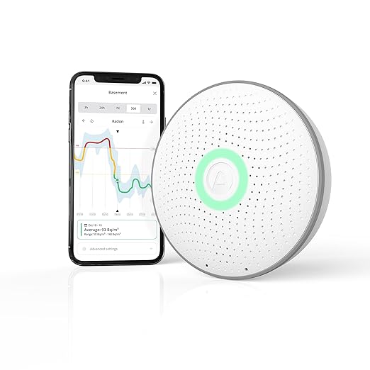 Airthings 2950 Wave Radon – Smart radon detector with humidity and temperature gauge. Accurate and user-friendly, wireless
