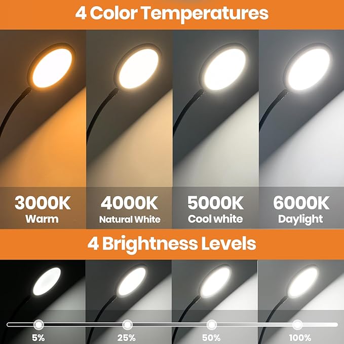 2-in-1 Light Therapy Lamp – Sun Lamp with 4 Brightness Levels, 4 Color Temperatures, Timers & Memory, Sunlight Lamp Flexible Design for Home Office