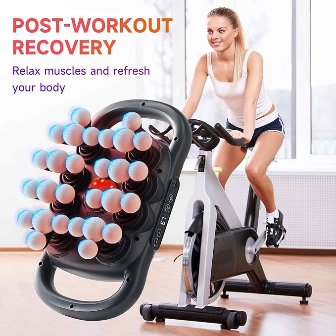 28-Heads Massage Gun Set for Total Body Muscle Recovery, Deep Tissue Percussion Massager with 9 Adjustable Modes, Quiet High-Power Back & Full-Body Massager for Home, Gym & Office,