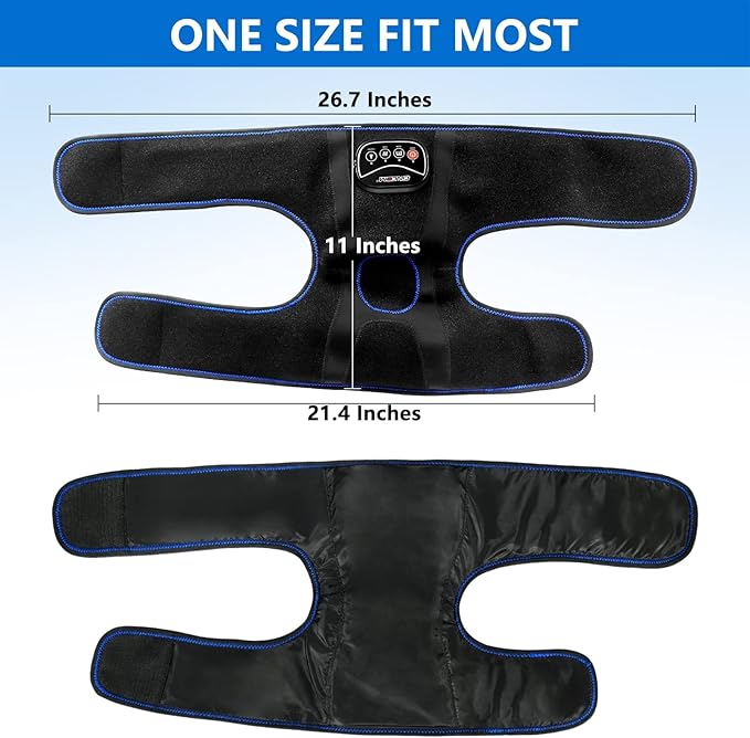 CINCOM Knee Massager with Heat, Air Compression Leg Knee Brace Wrap for Arthritis and Pain Relief Knee Eletric Heating Pad for Swelling, Injury and Joint Recovery for Mothers Dad (Single Unit)