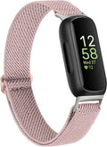 Vancle Elastic Bands for Fitbit Inspire 3 Bands Women, Breathable Adjustable Replacement Stretchy Nylon Loop Wristband Sport Straps Compatible with Fitbit Inspire 3 Fitness Tracker