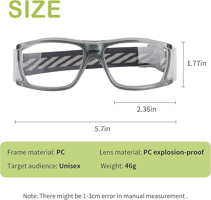 Sport Glasses for Men Women Basketball Football Sport Goggles Anti Fog Shock Collision Wearable Glasses