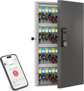96-Key Smart Key Lock Box Wall Mount – Commercial Key Cabinet with App, Keypad, Bluetooth & WiFi Unlock (Sold Separately), Access Log Tracking, Key Management System for School, Office