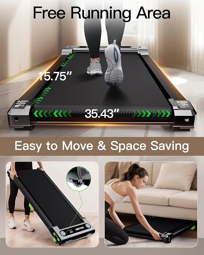 Walking Pad with Incline, Akluer Incline Treadmills for Home, 2.5 HP Under Desk Treadmill Small with Remote Control, Walking Pad Small Treadmill with LED Display