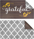OPUX Anti Fatigue Kitchen Floor Mat, Reversible Cushioned Memory Foam Kitchen Rug Pad, Waterproof Non-Slip Padded Comfort Standing Mat Laundry Home 32x17 (Farmhouse Grateful Moroccan)