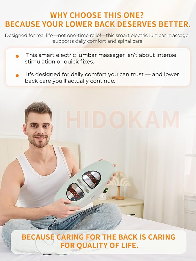 Smart Lower Back Massager with Soothing Warm Therapy & Air Traction Spinal Decompression Device for Sciatica Relief, Lumbar Pressure & Stiffness Ideal Gift for Parents & Loved Ones (Green)