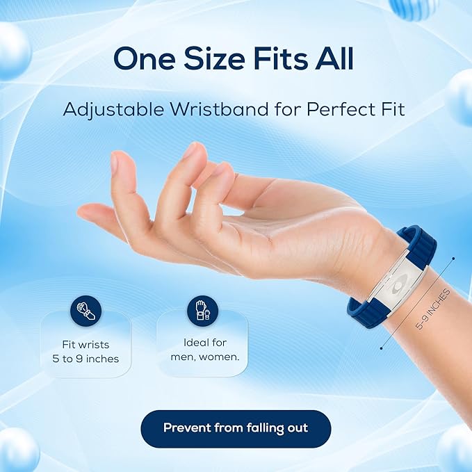 EMF BodyBand Plus+ Bracelet - Holistic Wellness Harmonizer Wristband for Men and Women (Blue)